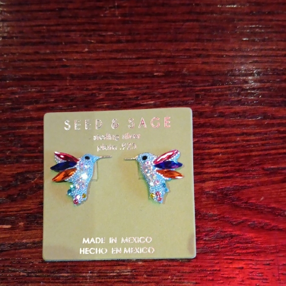 seed & sage Jewelry - Multicolor Hummingbird Earrings
